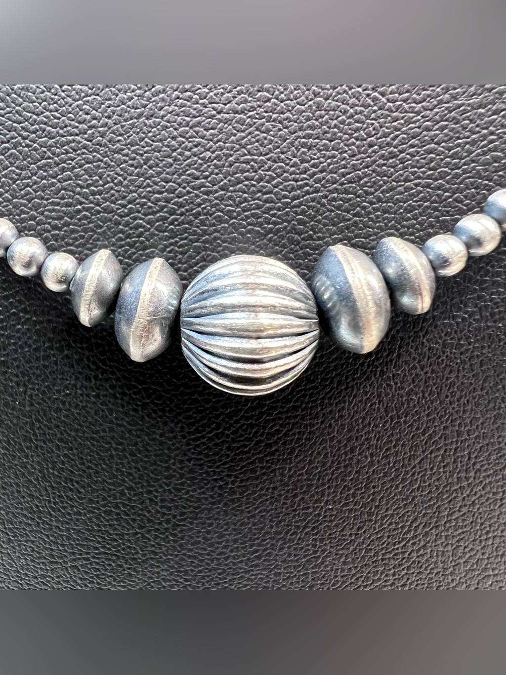 Sterling Silver Navajo Pearl (Desert Pearls) Necklace - Picture 3 of 8